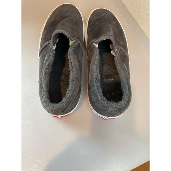 Vans Charcoal Suede Faux Fur Lined Slip On main image 6